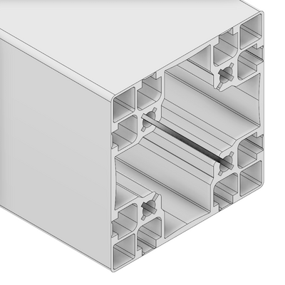 10-9090S4-0-1500MM MODULAR SOLUTIONS EXTRUDED PROFILE<br>90MMX 90MM SMOOTH SIDES TEAR AWAY, CUT TO THE LENGTH OF 1500 MM